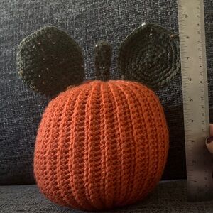 Handmade Orange Crochet Pumpkin Decor
